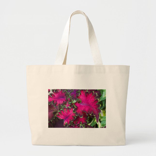 Coleus Macro Large Tote Bag (Front)