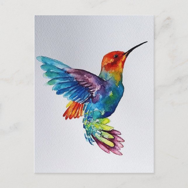 Colibri aquarelle postcard (Front)