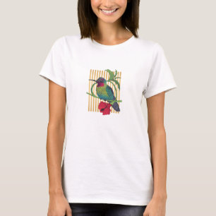Colibri Bird Gold Stripes Flowy Muscle Tank Top