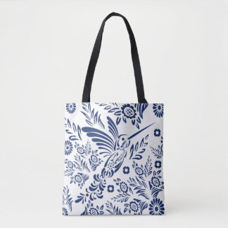 colibri talavera mexican art tote bag
