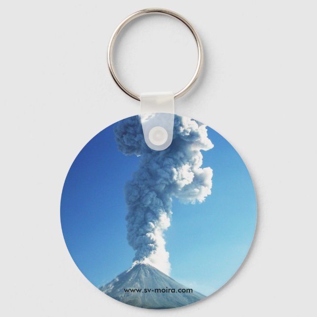 Colima Volcano, Jalisco, Mexico Key Ring (Front)