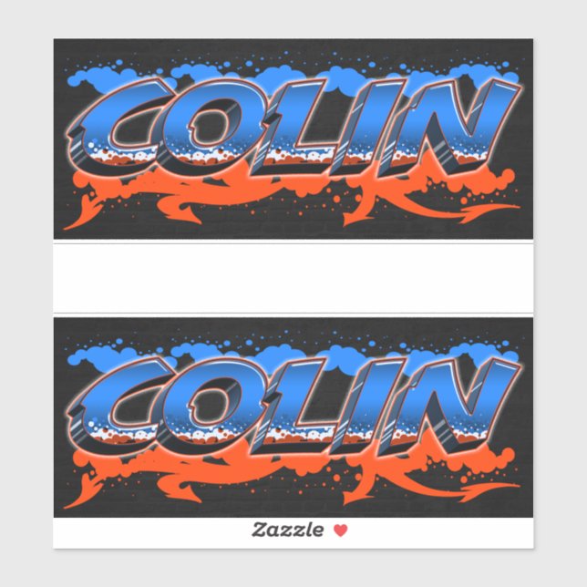Colin First Name Graffiti Sticker (Sheet)
