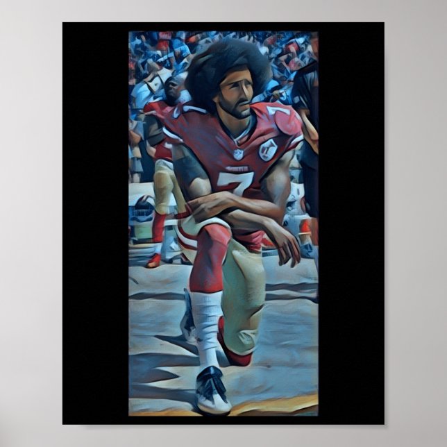 Colin Kaepernick Kneeling Sticker  Poster (Front)