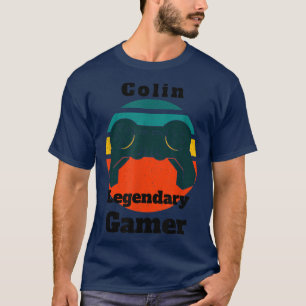 Colin Legendary Gamer Video Game Player Controller T-Shirt