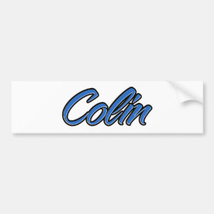 Colin name blue sticker auto sticker
