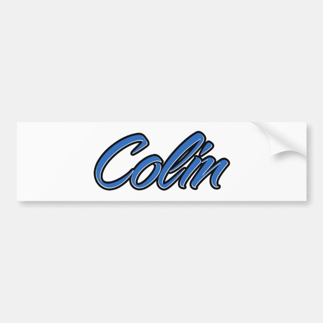 Colin Name Blue Stickers Decal Car Sticker (Front)
