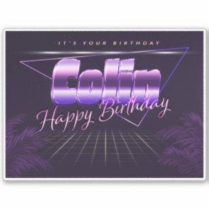 Colin name First name lila retro Sticker