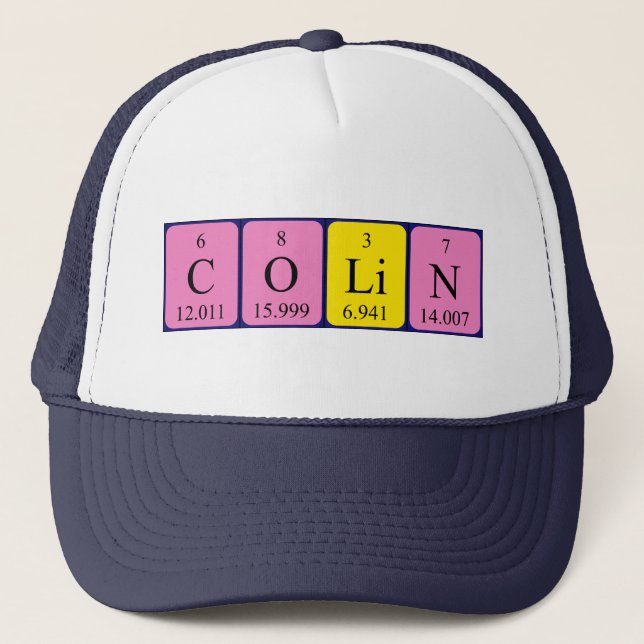 Colin periodic table name hat (Front)