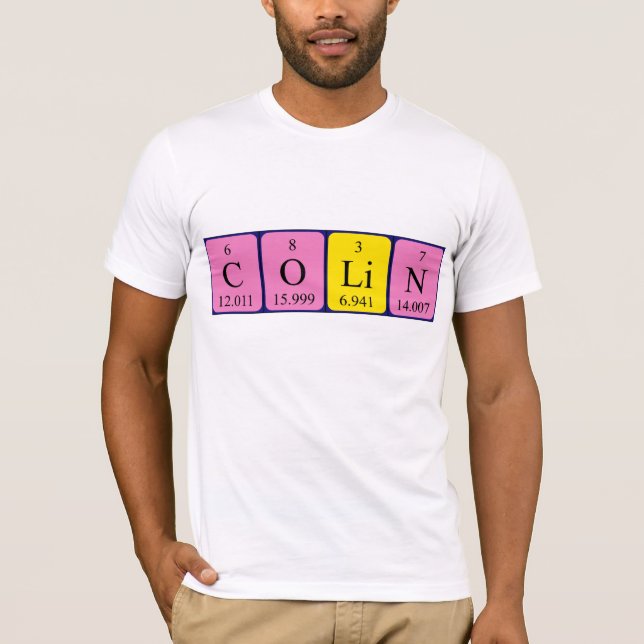 Colin periodic table name shirt (Front)