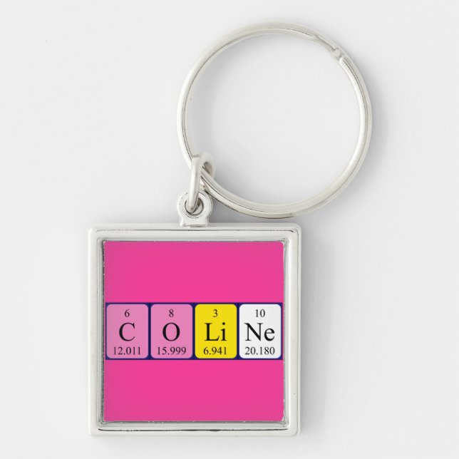 Coline periodic table name keyring (Front)