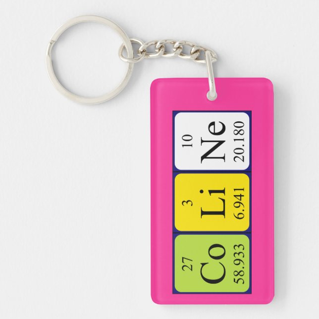 Coline periodic table name keyring (Front)