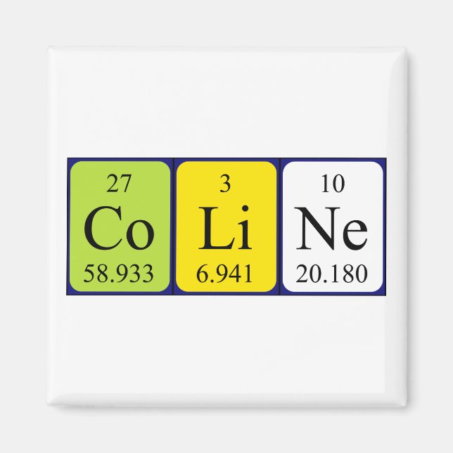 Coline periodic table name magnet (Front)