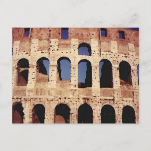 COLISEUM IN ROME TRAVEL POSTCARD