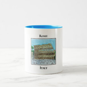 Coliseum, Rome Italy Two-Tone Coffee Mug