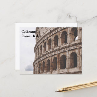 Coliseum, Rome, Italy Vintage Travel Tourism Add Postcard