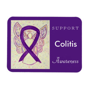 Colitis Awareness Ribbon Angel Custom Magnet