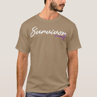 Colitis Awareness Survivor Glitter Ribbon Hope For T-Shirt