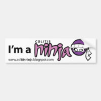 Colitis Ninja Bumper Sticker