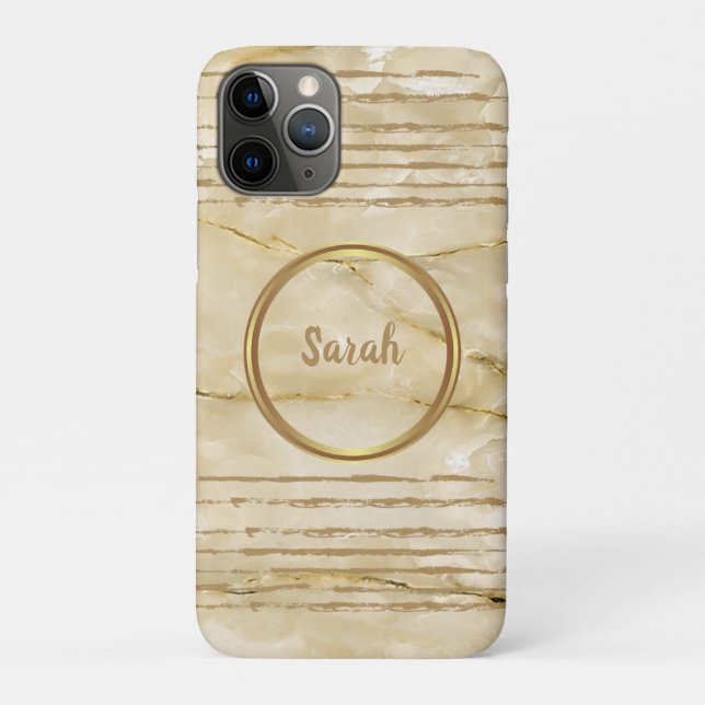 Coll Trendi Gold Marble  Case-Mate iPhone Case (Back)