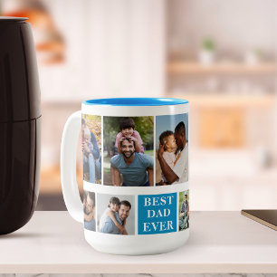 Collage 10 Photos Best Dad Ever, Funny Mug For Dad