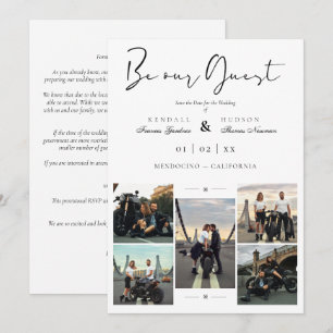 Collage 5 Photos Covid19 Chic Be Our Guest Wedding Save The Date