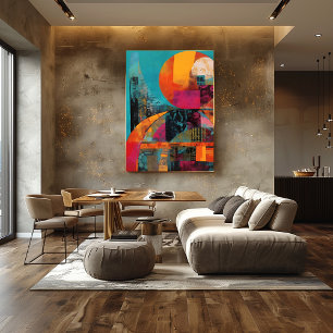 Collage Abstract of Colorful Circles Photo Print