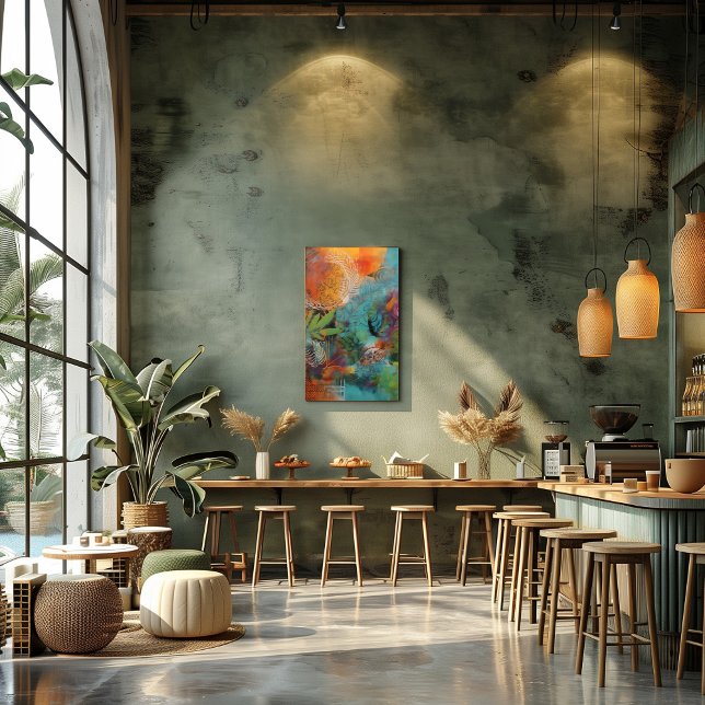 Collage Abstract of Leaves and Circle Photo Print (Creator Uploaded)