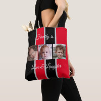 Collage add your own custom photos black and red