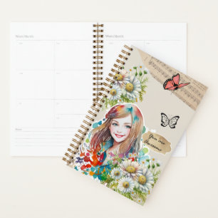Collage Art April, Daisy Planner