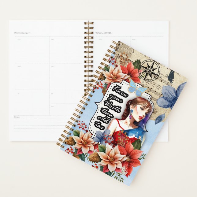 Collage Art December, Holly Planner (Display)