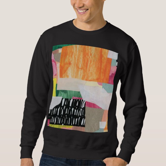 Collage art, modern colourful abstract. sweatshirt (Front)