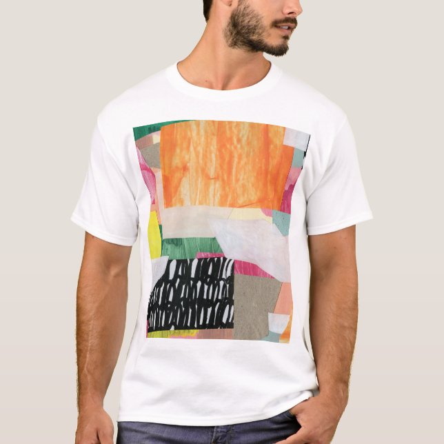Collage art, modern colourful abstract. T-Shirt (Front)