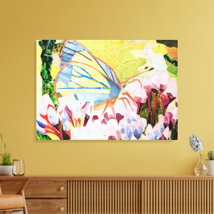 Collage butterfly canvas print