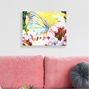Collage butterfly canvas print