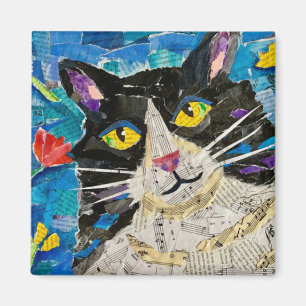 Collage Cat Magnet
