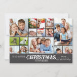 Collage Chalkboard Photo Card<br><div class="desc">There's plenty of room on this card to feature all the family members or to share special events that occurred during the year. If you need help in assembling your photos, contact us at askpixieprints.com. The card is easy to customise with your wording, font, font colour and choice of six...</div>