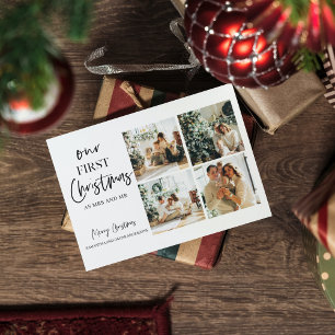 Collage Christmas Four Photos  Our First Christmas Postcard