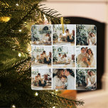 Collage Christmas Photo | Happy Holiday Ceramic Ornament<br><div class="desc">Collage Christmas Photo | Happy Holiday</div>