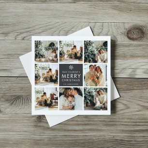 Collage Christmas Photo Merry Christmas Black