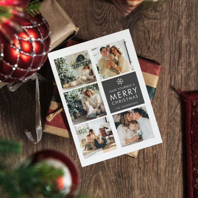 Collage Christmas Photo | Merry Christmas | Black (Creator Uploaded)