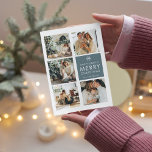 Collage Christmas Photo | Merry Christmas | Blue<br><div class="desc">Collage Christmas Photo | Merry Christmas | Blue</div>