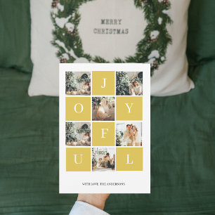 Collage Christmas Photo Yellow Joyful
