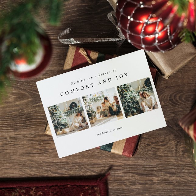 Collage Christmas Photos | Warn Wishing Postcard (Creator Uploaded)