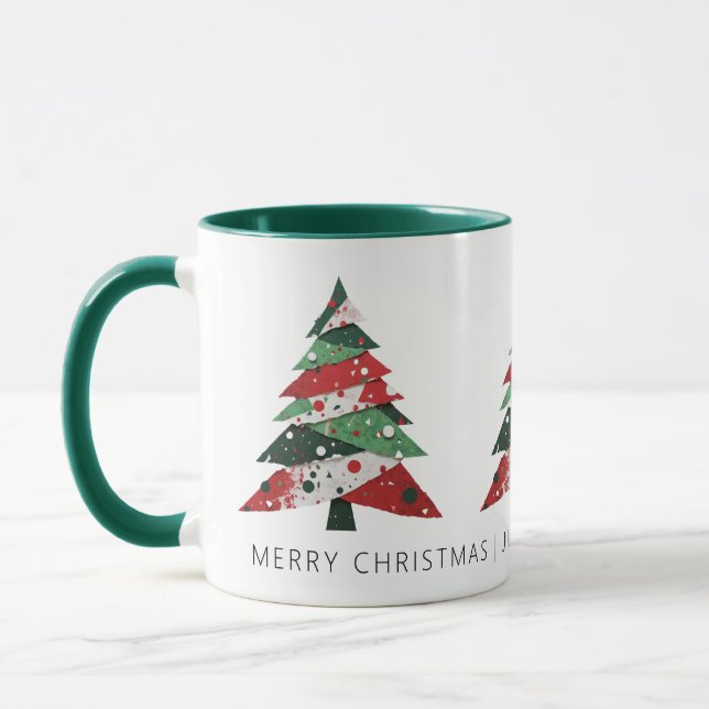 Collage Christmas Tree Mug (Left)