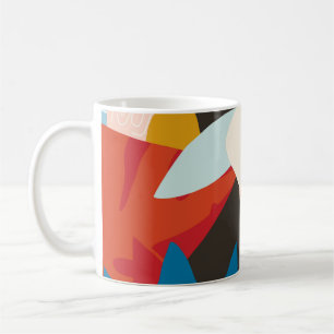 Collage contemporary floral hawaiian pattern in. S Coffee Mug