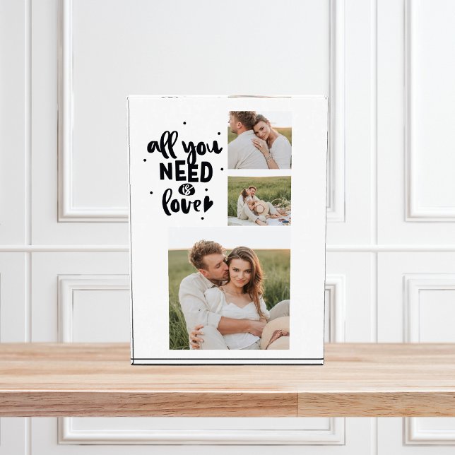 Collage Couple Photo & All You Need Is Love Quote (Creator Uploaded)
