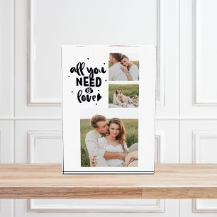 Collage Couple Photo & All You Need Is Love Quote Block