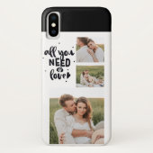 Collage Couple Photo & All You Need Is Love Quote Case-Mate iPhone Case (Back)