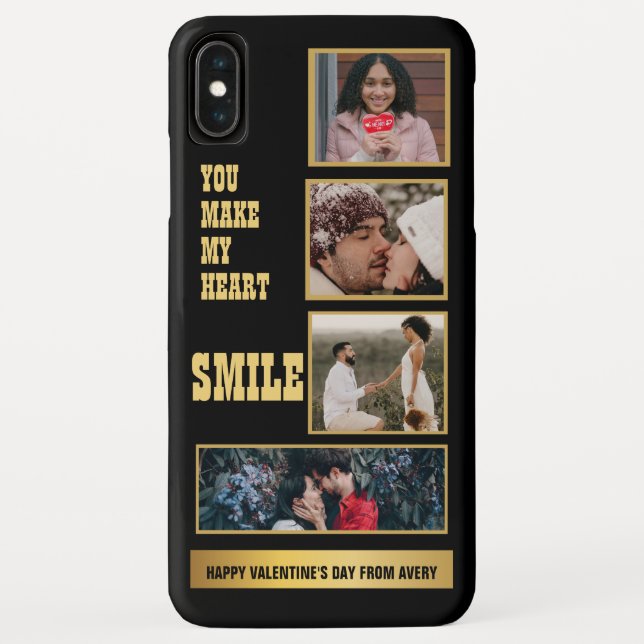 Collage Couple Photo & Lovely Romantic Quote  Case-Mate iPhone Case (Back)