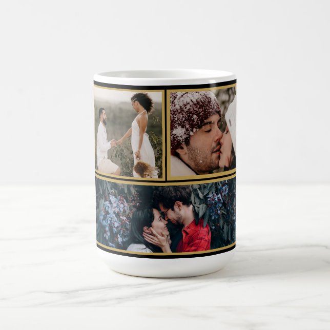 Collage Couple Photo & Lovely Romantic Quote    Coffee Mug (Center)